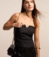 Blusa Tomara Que Caia com Tricoline Drapeado - 2