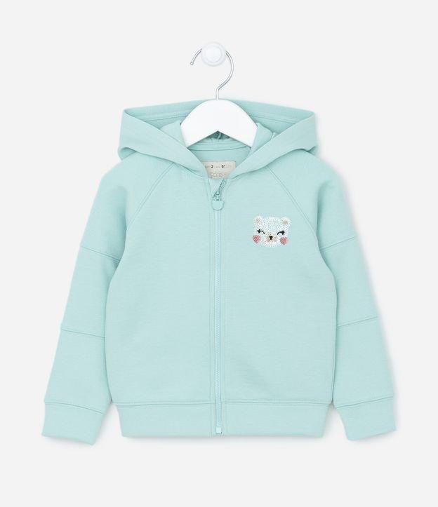 Jaqueta Infantil em Moletom com Bordadinho - Tam 1 A 5 Anos - 1