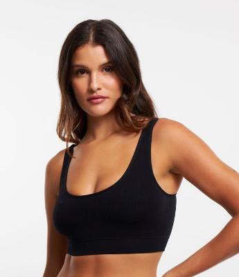 Sutiã Top sem Bojo sem Aro Texturizado sem Costura