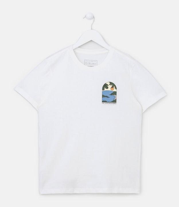 Camiseta Infantil com Estampa de Paisagem - Tam 5 a 14 anos - 1
