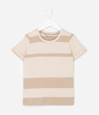 Camiseta Infantil com Estampa de Bloco de Cores - Tam 5 a 14 anos