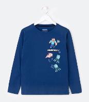 Camiseta Infantil Estampa Minecraft - Tam 5 a 14 Anos - 1