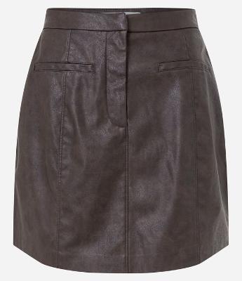 Saia Curta em PU com Lavagem Estonada