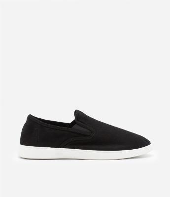 Tênis Slip On em Lona Desestruturada