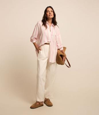 Calça Slouchy em Jeans com Cós Elástico