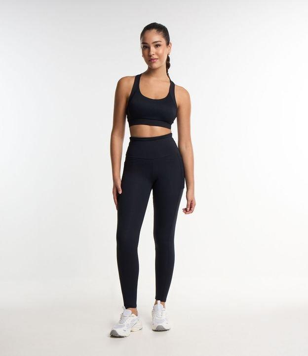 Calça Legging Esportiva em Poliamida com Cós Texturizado - 2