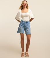 Blusa Curta em Lastex com Manga Godê - 3