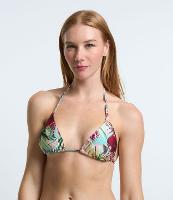 Biquíni Top Cortininha em Microfibra com Estampa Folhagem - 1