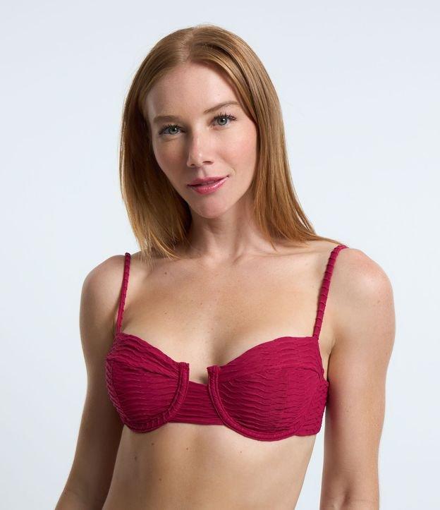 Biquíni Top Meia Taça em Microfibra Texturizado - 1