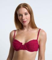 Biquíni Top Meia Taça em Microfibra Texturizado - 1