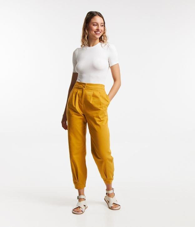 Body Canelado em Ribana com Manga Curta Bufante - 2