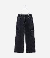 Calça Cargo Infantil em Sarja com Bolso Lateral - Tam 5 a 14 Anos - 1