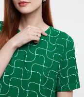 Blusa em Airflow com Estampa Geométrica - 1