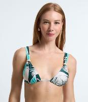 Biquíni Top Cortininha Estampado de Jardim com Alça Larga e Aviamento - 1