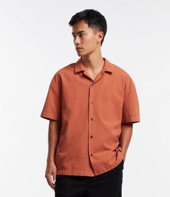 Camisa Boxy Texturizada em Algodão