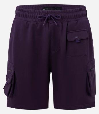Bermuda Cargo em Moletom com Amarração na Cintura e Bolsos Táticos