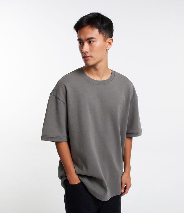 Camiseta Manga Curta em Moletinho - 1