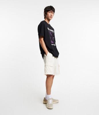 Bermuda Cargo em Algodão e Poliamida com Bolsos Táticos