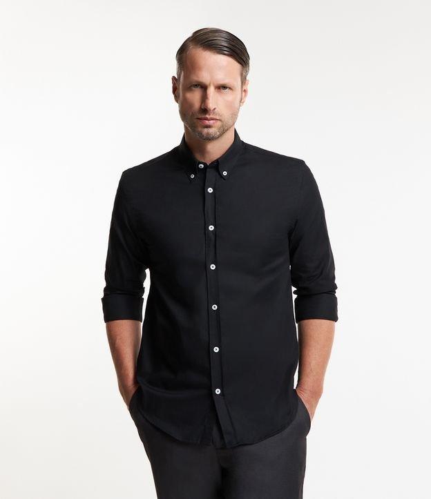Camisa em Oxford com Abotoamento Frontal - 2