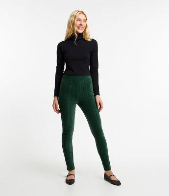 Calça Legging em Veludo Cotele com Cós Elástico