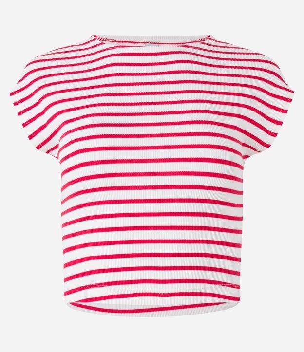 Blusa em Ribana com Listras e Ombro Caído - 1