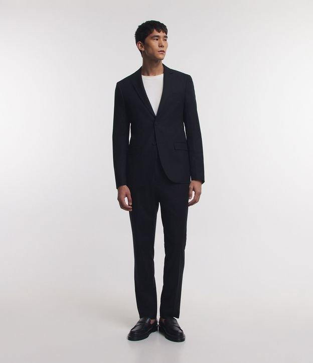 Paletó em Microfibra Xadrez com Lapelas - 1