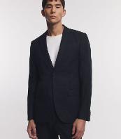 Paletó em Microfibra Xadrez com Lapelas - 2