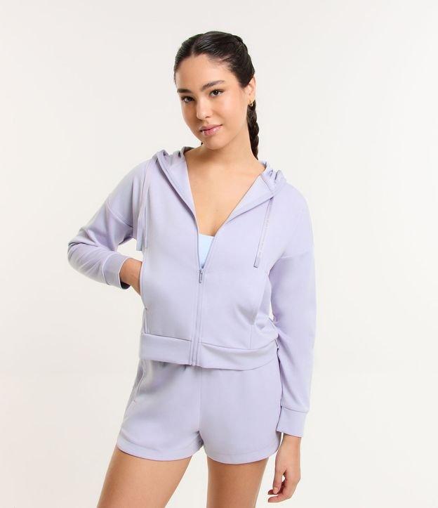 Jaqueta Esportiva com Capuz e Cordão com Lettering - 2