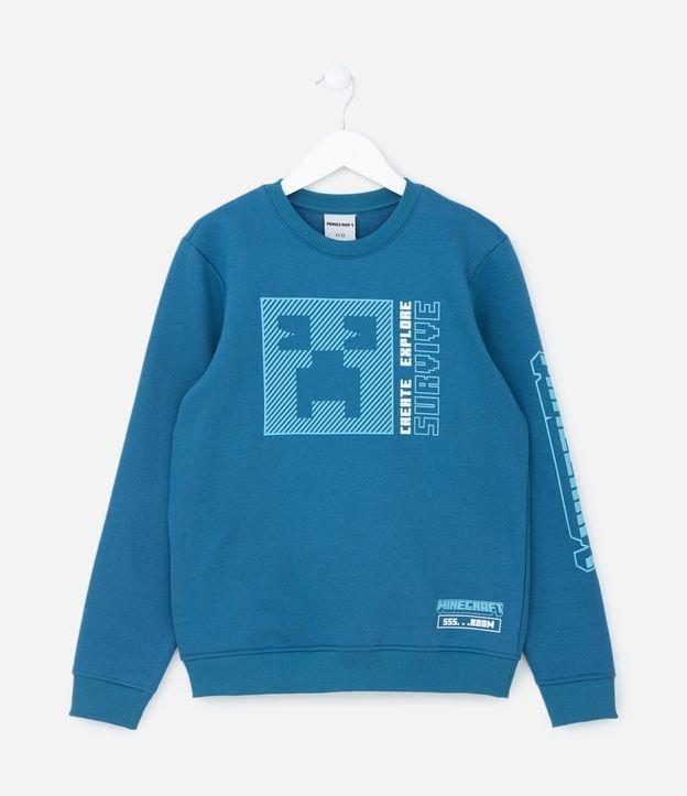 Blusão Infantil com Estampa Minecraft - Tam 5 a 14 Anos - 2