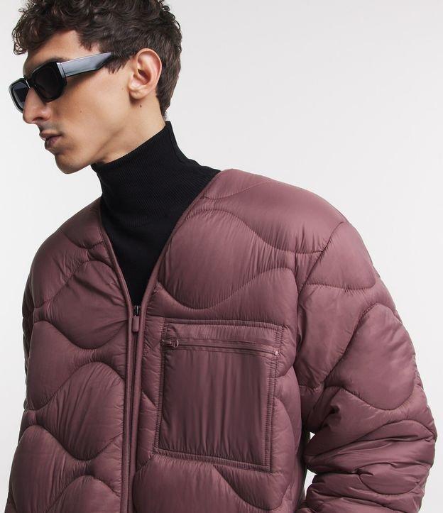 Jaqueta em Microfibra com Textura Matelassê - 1