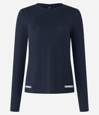 Camiseta Esportiva Ajustada em Poliamida com Detalhe Reflexivo