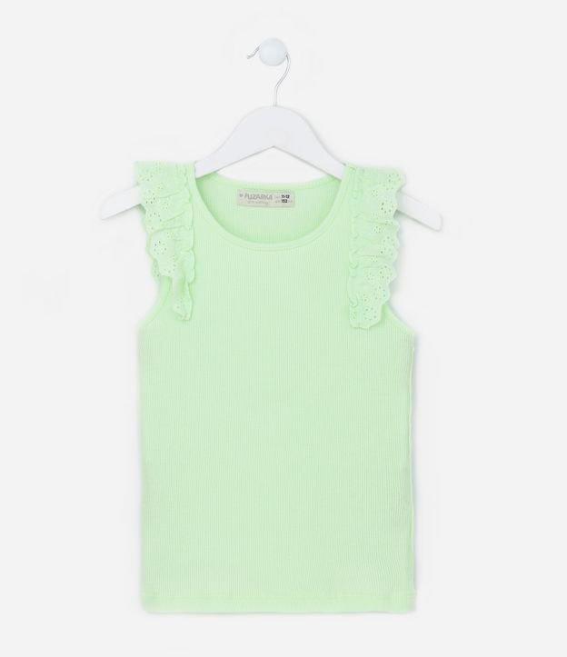 Regata Nadador Infantil em Ribana com Broderie - Tam 5 A 14 Anos - 1