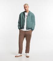 Calça Reta Loose em Sarja com Bolso Faca - 1