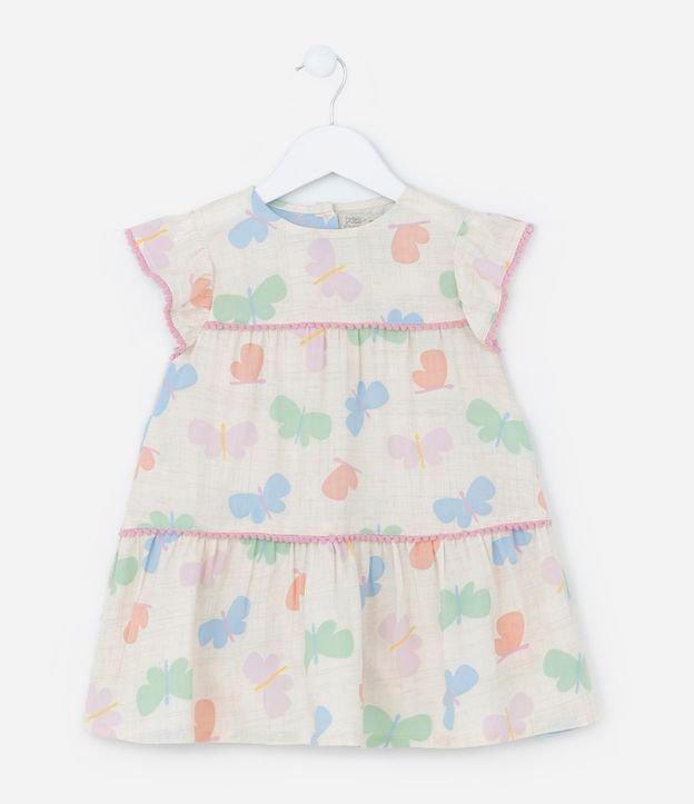 Vestido Marias Infantil com Estampa de Borboletinhas - Tam 1 A 5 Anos - 1