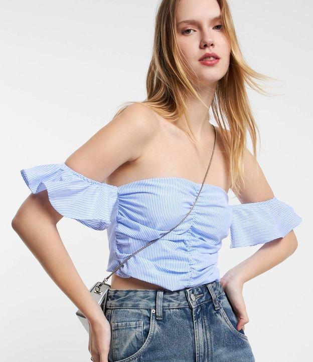 Blusa Tomara que Caia em Tricoline com Manguinha Babado - 1