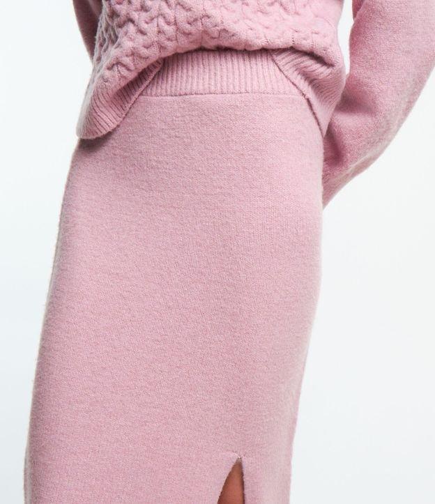 Saia Midi em Tricô com Fenda Lateral - 1