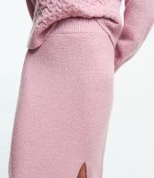 Saia Midi em Tricô com Fenda Lateral - 1