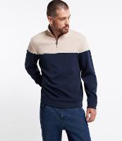 Blusão com Zíper na Gola e Bloco de Cor - 1