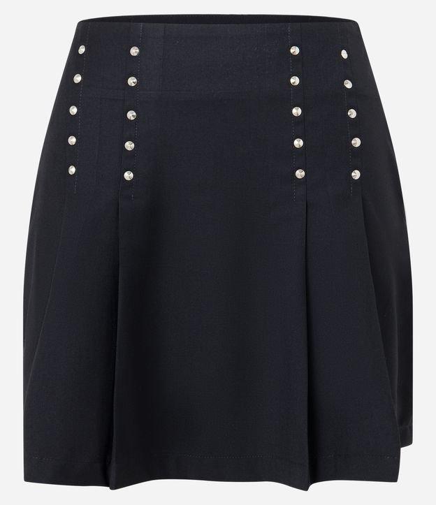 Saia Curta em Alfaiataria com Pregas e Tachas - 2