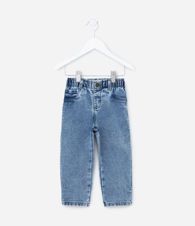 Calça Reta Infantil em Jeans com Cós Elástico - Tam 1 a 5 Anos - 1