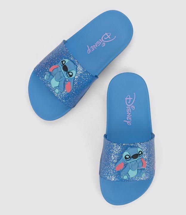 Chinelo Slide Infantil com Glitter e Patch do Stitch - Tam 23 ao 34 - 2