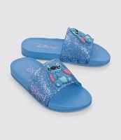 Chinelo Slide Infantil com Glitter e Patch do Stitch - Tam 23 ao 34 - 1