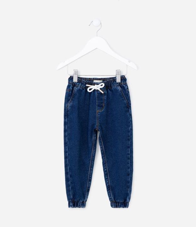 Calça Jogger Infantil em Jeans com Cós Elástico - Tam 1 a 5 Anos - 1