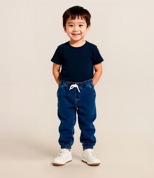 Calça Jogger Infantil em Jeans com Cós Elástico - Tam 1 a 5 Anos - 2