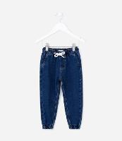 Calça Jogger Infantil em Jeans com Cós Elástico - Tam 1 a 5 Anos - 1