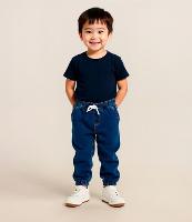 Calça Jogger Infantil em Jeans com Cós Elástico - Tam 1 a 5 Anos - 2