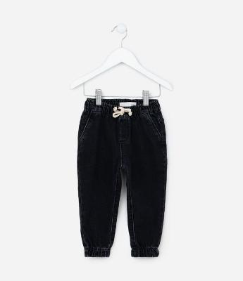 Calça Jogger Infantil em Jeans com Cós Elástico - Tam 1 a 5 Anos