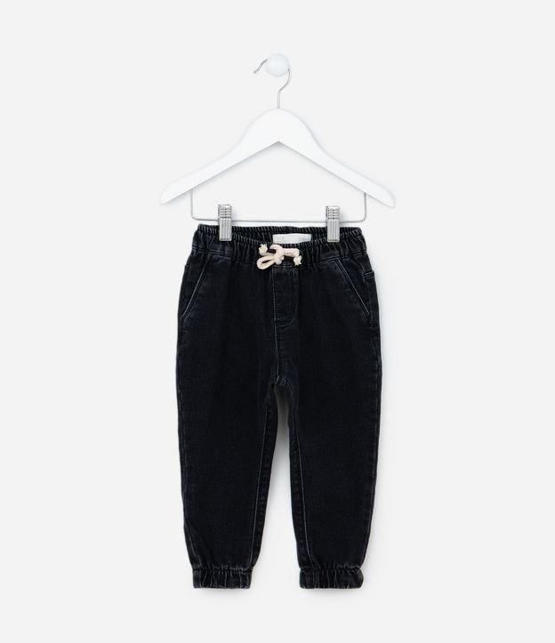 Calça Jogger Infantil em Jeans com Cós Elástico - Tam 1 a 5 Anos - 1