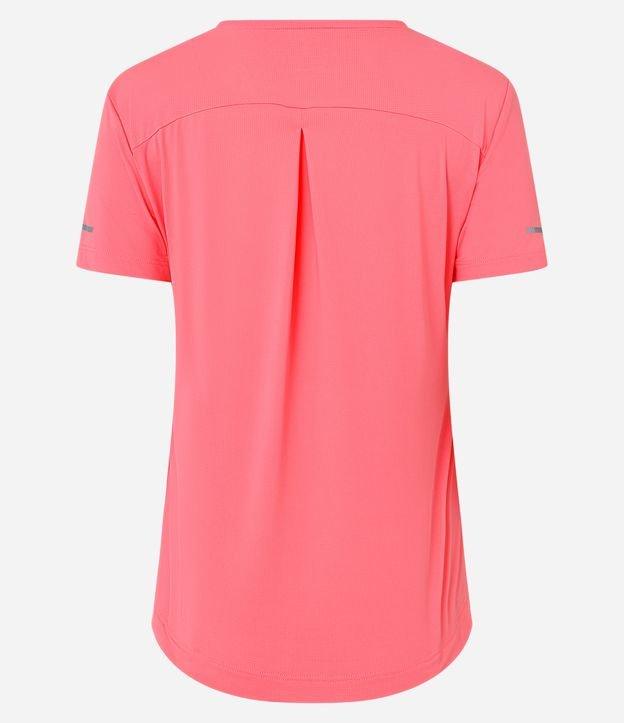 Camiseta Esportiva Regular Texturizada com Detalhe Refletivo - 1