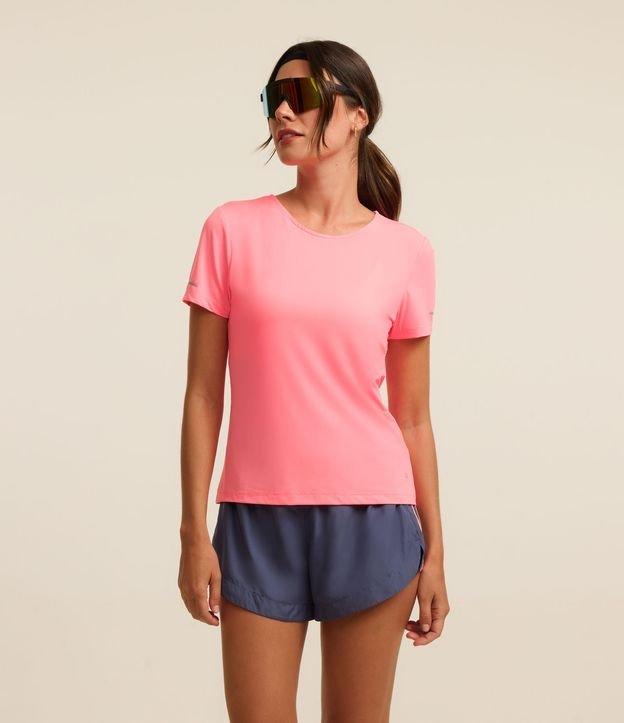 Camiseta Esportiva Regular Texturizada com Detalhe Refletivo - 3